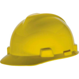 MSA V-Gard® Slotted Cap With 1-Touch Suspension Yellow 10057443 - Pkg Qty 20