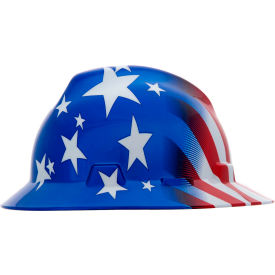 MSA V-Gard® American Freedom Series Slotted Protective HatAmerican Stars & Stripes 10071157