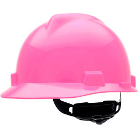 MSA V-Gard® Slotted Cap With Fas-Trac III Suspension Hot Pink 10155230 - Pkg Qty 20