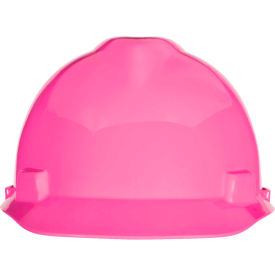 MSA V-Gard® Slotted Cap With Staz-On Suspension Hot Pink 10155231 - Pkg Qty 20