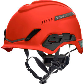MSA V-Gard® H1 Safety Helmet Trivent Fas-Trac® III Pivot ANSI EN12492 Red 10194784