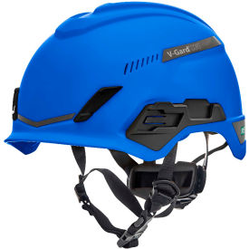 MSA V-Gard® H1 Safety Helmet Trivent Fas-Trac® III Pivot ANSI EN12492 Blue 10194785