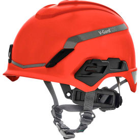 MSA V-Gard® H1 Safety Helmet Novent Fas-Trac® III Pivot ANSI CSA EN397 Red 10194792