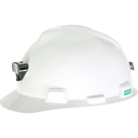 MSA V-Gard® Slotted Cap With Lamp Bracket & Cord Holder Class C Staz-On Suspension White 460018 - Pkg Qty 20