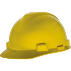 MSA V-Gard® Slotted Cap With Staz-On Suspension Yellow 463944 - Pkg Qty 20