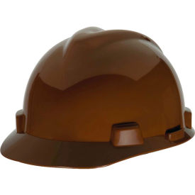 MSA V-Gard® Slotted Cap With Staz-On Suspension Brown 464658 - Pkg Qty 20