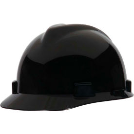 MSA V-Gard® Slotted Cap With Staz-On Suspension Black 475235 - Pkg Qty 20