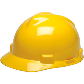 MSA V-Gard® Hard Hats Front Brim Fas-Trac® Suspension Yellow 475360 475360