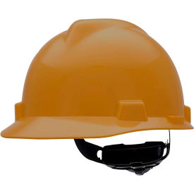 MSA V-Gard® Slotted Cap With Fas-Trac III Suspension Gold 475365 - Pkg Qty 20