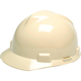 MSA V-Gard® Slotted Cap With Staz-On Suspension Light Buff 478237 - Pkg Qty 20