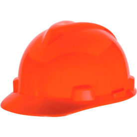 MSA V-Gard® Slotted Cap With Staz-On Suspension Hi-Viz Orange 488148 - Pkg Qty 20