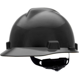 MSA V-Gard® Slotted Cap With Fas-Trac III Suspension Black 492559 - Pkg Qty 20
