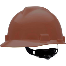 MSA V-Gard® Slotted Cap With Fas-Trac III Suspension Brown 495854 - Pkg Qty 20