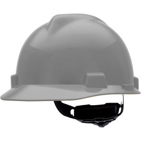 MSA V-Gard® Slotted Cap With Fas-Trac III Suspension Silver 495855 - Pkg Qty 20