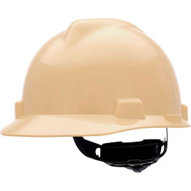 MSA V-Gard® Slotted Cap With Fas-Trac III Suspension Light Buff 495856 - Pkg Qty 20