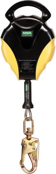 Self-Retracting Fall Limiter: 310 lb, 30' Line, Stainless Steel Swivel Connection, Snap Hook Lanyard End MPN:10119507
