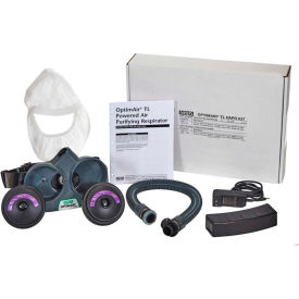 MSA® Optimair Tl Kit With Low Profile White Hood He Filters Extended Battery 10214805