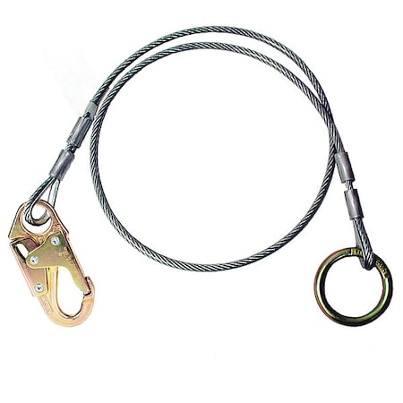 Anchor Sling, 3 ft Length, 400 lb Weigth Capacity, Steel Anchor, Carabiner, 1 Workers per System MPN:10001609