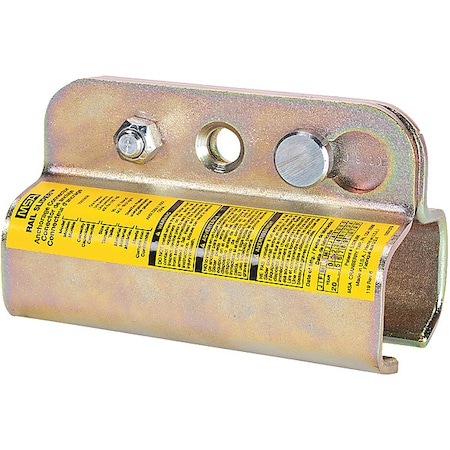Rail Slider Anchor, 8 1/4 in Length, 310 lb Weigth Capacity, Steel Anchor, Carabiner MPN:10030608