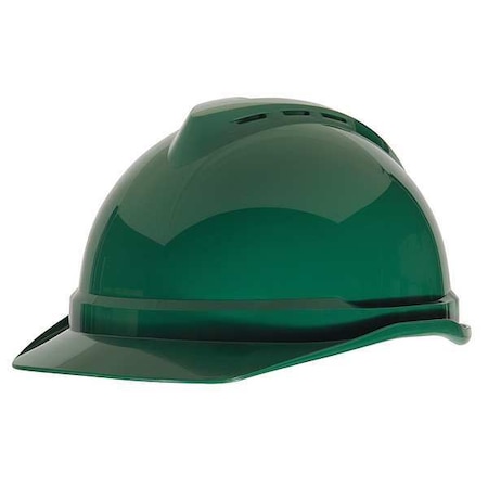 Hard Hat, V-Gard 500, Polyethylene, 4 Point Pinlock, Type 1, Class C, Green MPN:10034023