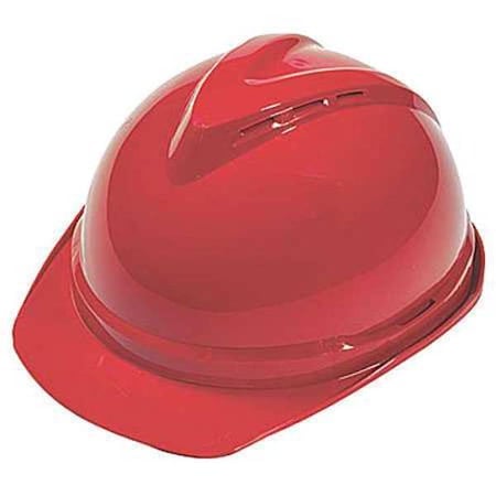 Hard Hat, V-Gard 500, Polyethylene, 6 Point Ratchet, Type 1, Class C, Red MPN:10034031