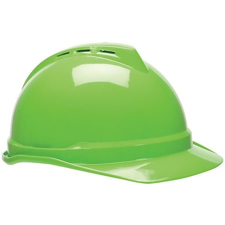 Hard Hat, V-Gard 500, Polyethylene, 4 Point Ratchet, Type 1, Class C, Lime Green MPN:10035212