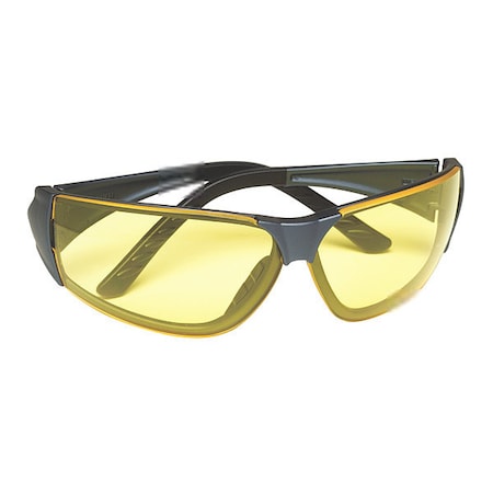Easy Flex, Safety Glasses, Anti-Scratch, Amber Lens, Black Frame, Full-Frame MPN:10070919