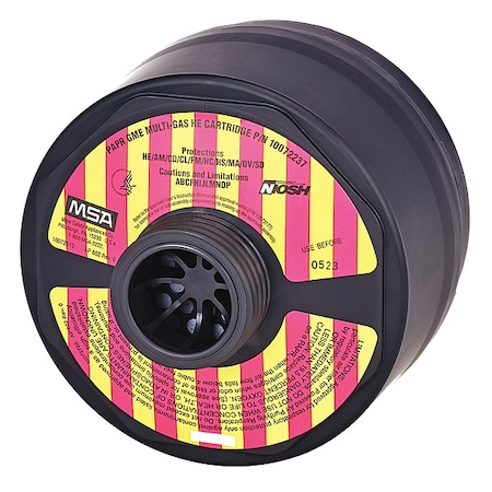 PAPR Cartridge, Black, Threaded, MSA® Millennium and Ultra Elite Respirators MPN:10072237