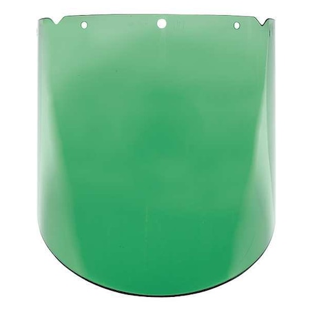 Faceshield Visor, Green Visor, 9 1/4 in Height, Anti-Fog; Anti-Scratch Lens MPN:10115845