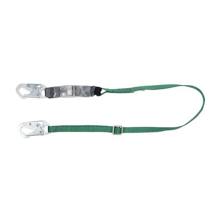 V-Series Lanyard, 6 ft. Length, Snap Hook, Steel, 1 Leg(s), 230 lb Weight Capacity MPN:10190397