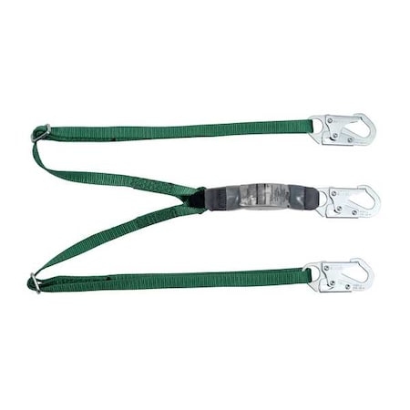 V-Series Lanyard, 6 ft. Length, Snap Hook, Steel, 2 Leg(s), 230 lb Weight Capacity MPN:10190399