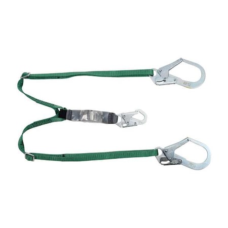 V-Series Lanyard, 6 ft. Length, Snap Hook, Steel, 2 Leg(s), 230 lb Weight Capacity MPN:10190400