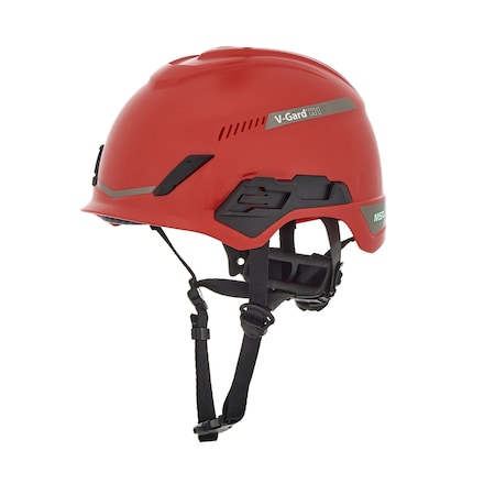 V-Gard H1 Safety Helmet, Trivent, Fas-Trac III Pivot, ANSI, EN12492, Class C, Red MPN:10194784
