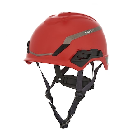 V-Gard H1 Safety Helmet, Novent, Fas-Trac III Pivot, ANSI, EN397, Type I, Class E, Red MPN:10194792