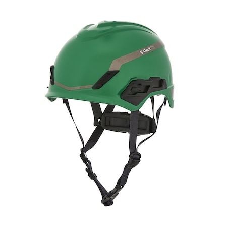 V-Gard H1 Safety Helmet, Novent, Fas-Trac III Pivot, ANSI, EN397, Type I, Class E, Green MPN:10194794