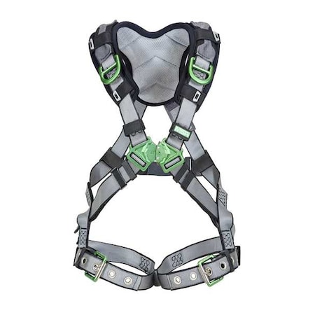 V-FIT Full Body Harness, M, 400 lb., Quick-Connect Chest/ Tongue Leg Straps, Back, Shoulder D-Ring MPN:10194937