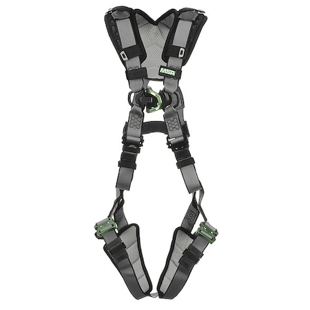 V-FIT Full Body Harness, M, 400 lb., Quick-Connect Chest/ Quick-Connect Leg Straps, Back D-Ring MPN:10194945