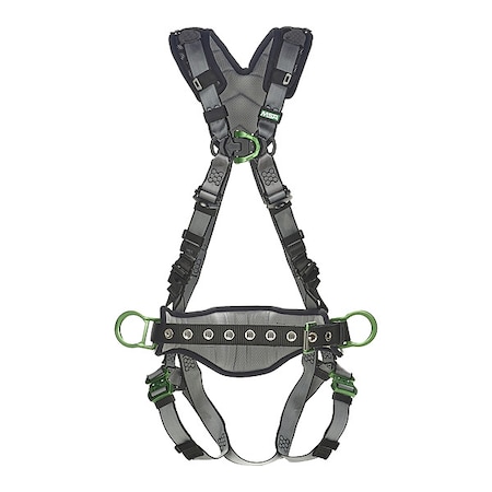 V-FIT Full Body Harness, M, 400 lb., Quick-Connect Chest/ Quick-Connect Leg Straps MPN:10195126