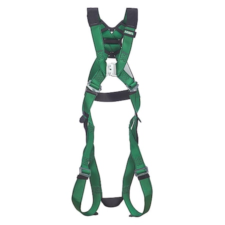 Fall Protection Harness, XS, 400 lb, Quick-Connect Chest/ Qwik-Fit Leg Straps, Back D-Ring MPN:10207679