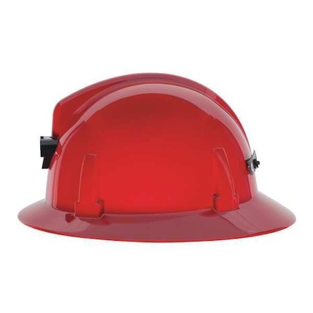 Hard Hat, Topgard, Polycarbonate, Ratchet (4-Point), Type 1, Class E, Red MPN:448905