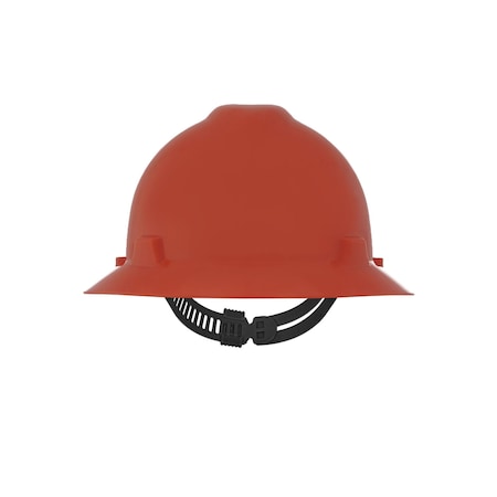 V-Gard Slotted Full Brim Hard Hat, Staz-On Suspension, Type I, Class E, Orange MPN:454734