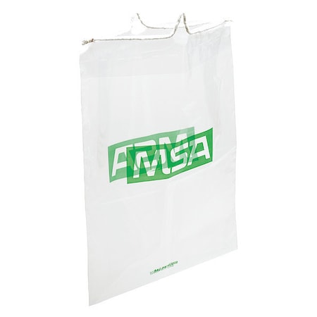 Respirator Drawstring Bag, Nylon, Wht/Grn MPN:465008