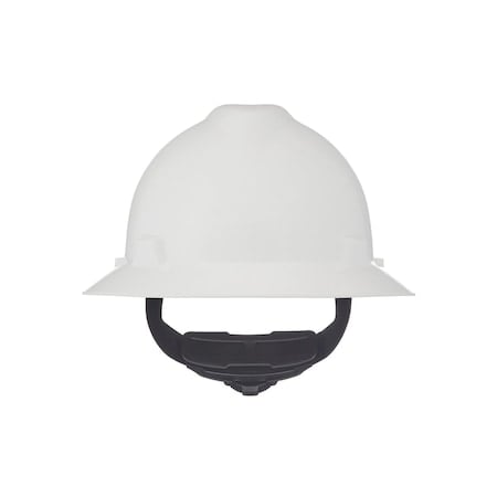 V-Gard Slotted Full Brim Hard Hat, Fas-Trac III Suspension, Type I, Class E, White MPN:475369
