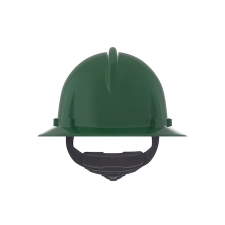 Hard Hat, Topgard, Full Brim, Polycarbonate, Fas-Trac III, Type 1, Class E, Green MPN:475391