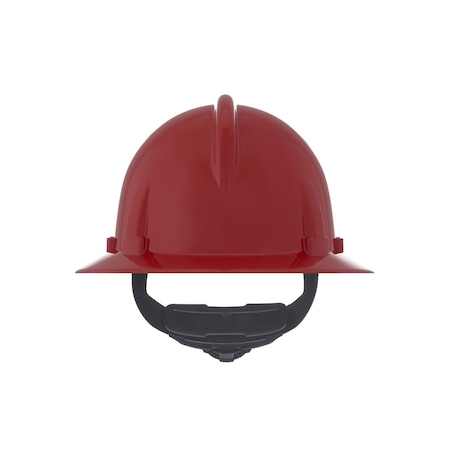 Hard Hat, Topgard, Full Brim, Polycarbonate, Fas-Trac III, Type 1, Class E, Red MPN:475392