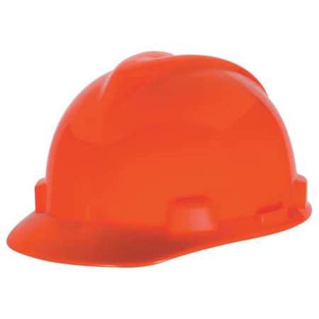 V-Gard Front Brim Hard Hat, Cap Style, Type 1, Class E, Staz-On Pinlock Suspension, Hi-Viz Orange MPN:488148