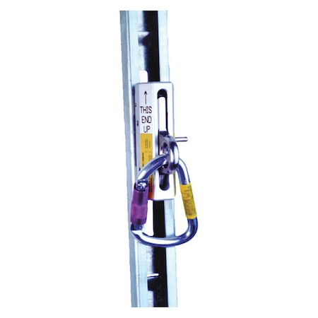 Fall Arrester, 3 29/32 in, 400 Weight Capacity, Silver MPN:506277