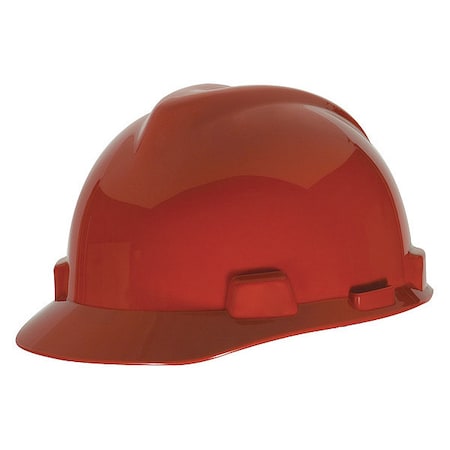 Hard Hat, Super-V, Polyethylene, 4 Point Ratchet, Type 2, Class E, Red MPN:C217095