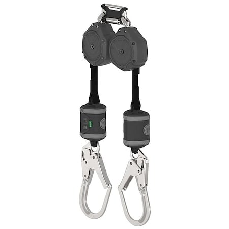 V-SHOCK Personal Fall Limiter Self-Retracting Lifeline, 6 ft. Length, Quick-Connect, Aluminum MPN:VSOHW-012-QF-A