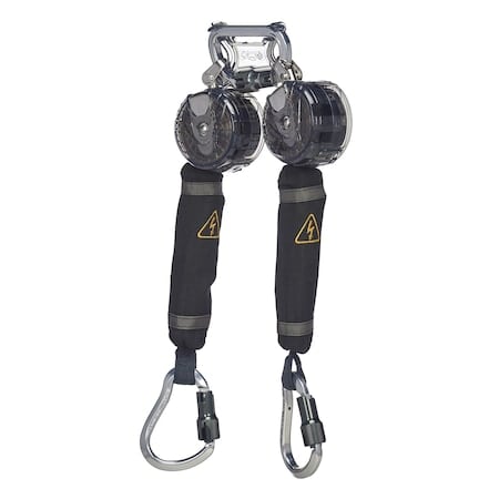 V-TEC Self Retracting Lifeline, Carabiner, Aluminum, 2 Leg(s), 400 lb Weight Capacity MPN:VTOHW-022-RD-AF